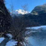 Herbert Glacier Trail follows the Herbert River, as pictured on Nov. 16, 2025. (Mari Kanagy / Juneau Empire)