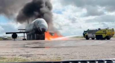 Capital City Fire Rescue firefighters participated in live-burn training at Dallas/Fort Worth International Airport. (Screenshot from Capital City Fire Rescue Facebook)