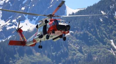 An MH-60 Jayhawk helicopter. (Ben Hohenstatt / Juneau Empire file photo)