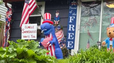 531 5th Street was named the Judges Choice. Over 225 U.S. flags and Alaska Sate flags were flown in Douglas on Flag Day, in additional to numerous decorations celebrating the country. (Douglas Fourth of July Committee)