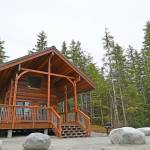 The National Forest Foundation, U.S. Department of Agriculture Forest Service, and the Central Council of the Tlingit and Haida Indian Tribes of Alaska gathered on June 24 for a ribbon-cutting ceremony marking the new Sítʼ Yá Hítʼ Cabin at Mendenhall Campground. (Tongass National Forest)