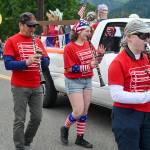 The Juneau Volunteer Marching Band plays music during the Douglas parade on Friday, July 4, 2025. (Jasz Garrett / Juneau Empire file photo)