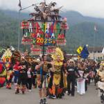 Juneau Ati-Atihan marches towards downtown Juneau in the 2025 Fourth of July Parade. The group was named best of parade. (Natalie Buttner / Juneau Empire file photo)