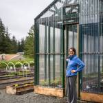 Penney James at the Yakutat Tlingit Tribe Community & Market Gardens (Photo by Bethany Sonsini Goodrich)