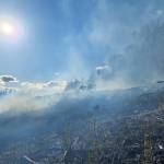 Photo courtesy Cooper Landing Emergency Services 
A wildfire burns near Milepost 46.5 of the Sterling Highway on May 10, 2022 near Cooper Landing, Alaska.