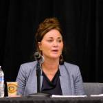 Republican Lesil McGuire speaks at a gubernatorial candidate debate on education on July 30, 2026. (Photo by Corinne Smith/Alaska Beacon)