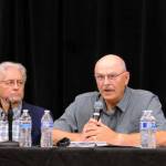 Republican Click Bishop speaks at a gubernatorial candidate debate on education on July 30, 2026. (Photo by Corinne Smith/Alaska Beacon)